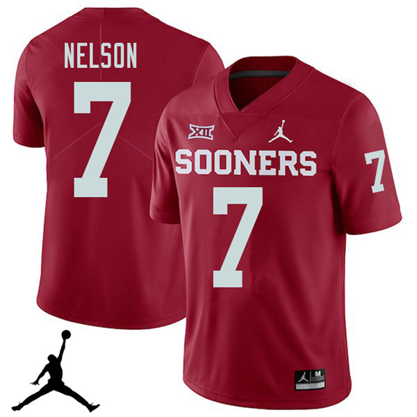 Oklahoma Sooners #7 Corey Nelson 2018 College Football Jerseys Sale-Crimson